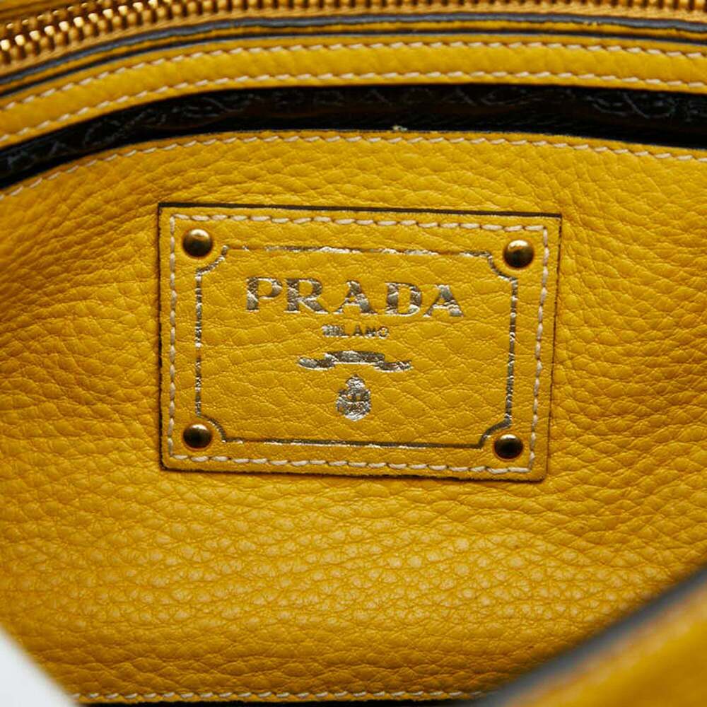 PRADA Yellow Leather Shoulder Bag - Picture 11 of 11